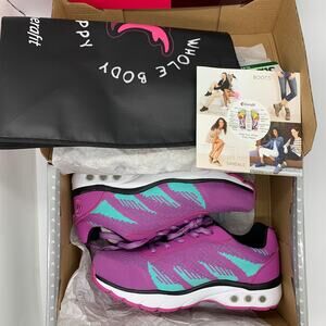 Therafit Carly Knit Gym Sneakers Size 7.5 NIB Raspberry Orthopedic Lace Up